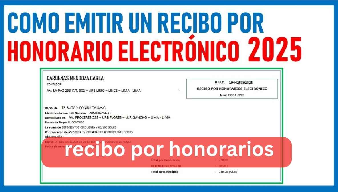 recibo por honorarios
