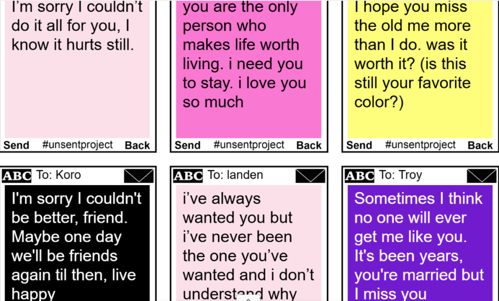 The Unsent Project — Giving Voice to Words Never Sent